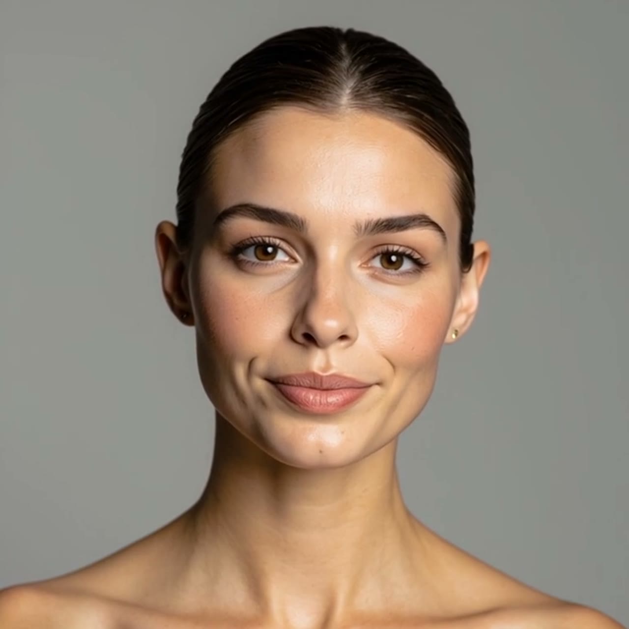 Example made with Hailuo 2.3 Fast: The portrait comes alive: she exhales, tilts her head slightly and glances off frame, everything else holding still.