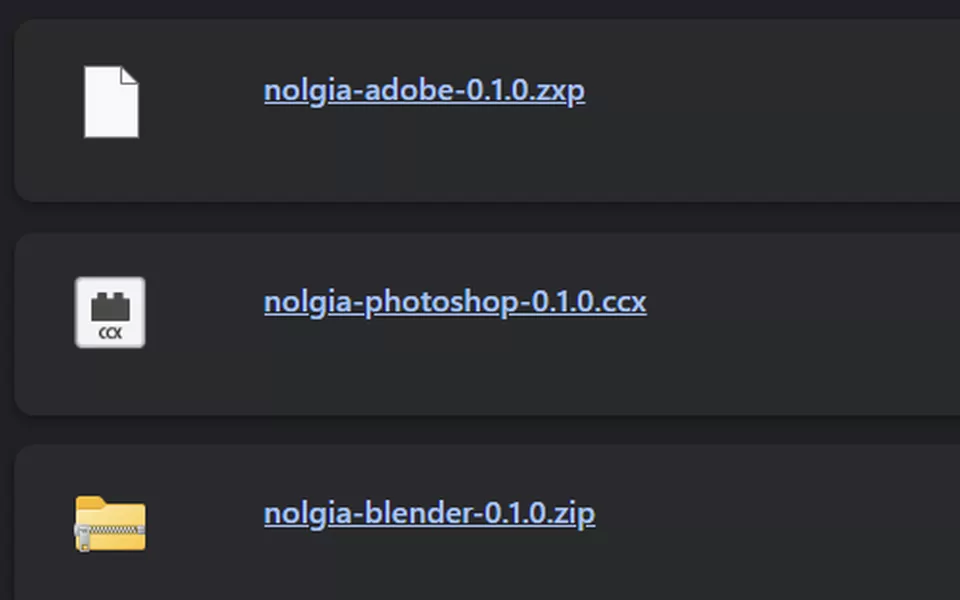 The browser's download list with the Photoshop plugin file.
